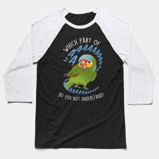 Red-lored Amazon Parrot Aaaa Baseball T-Shirt